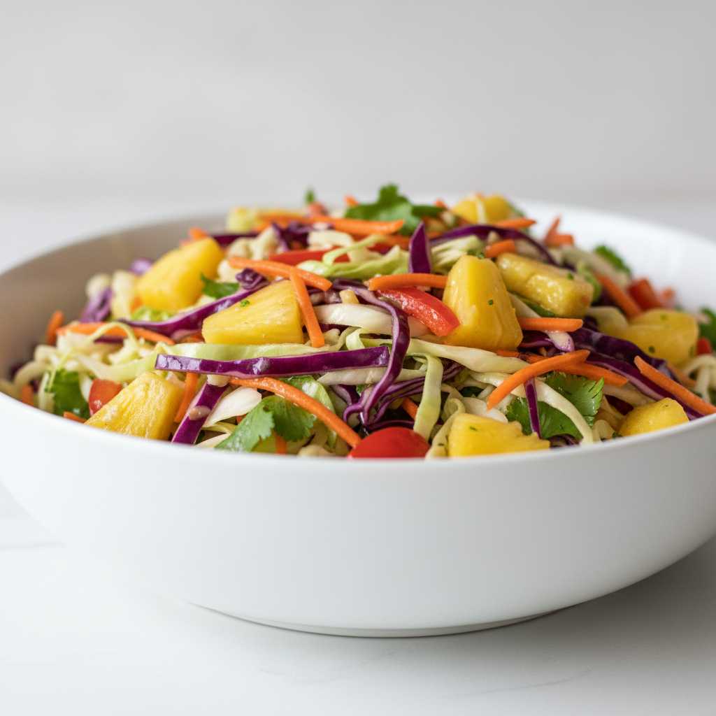 No-Mayo Hawaiian Pineapple Coleslaw Recipe