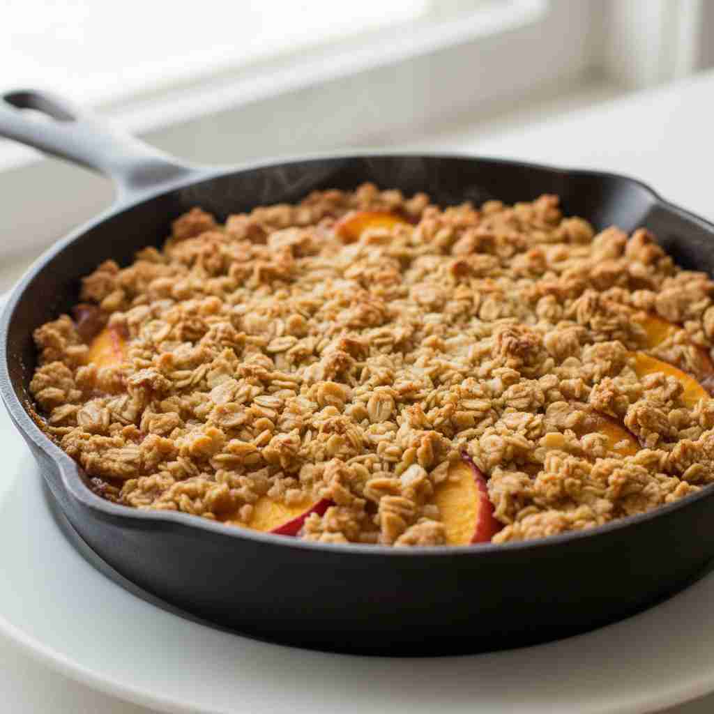 Peach Crisp With Fresh Peaches - Traditional Country Recipe