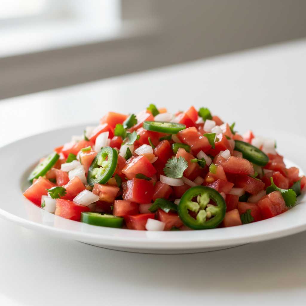 pico de gallo with fresh jalapeno