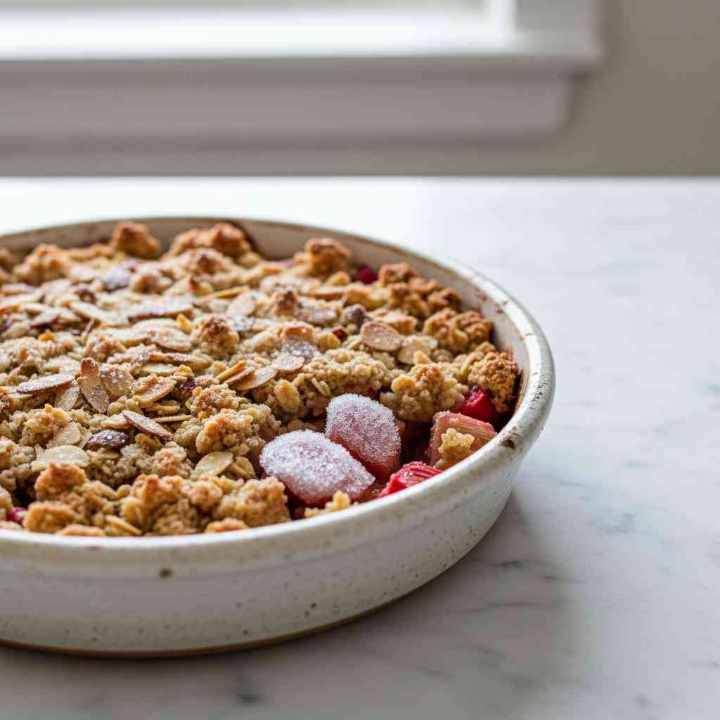Rhubarb Crisp With Frozen Rhubarb