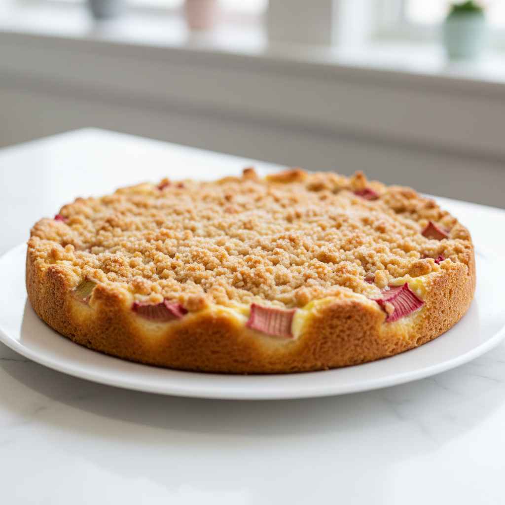 Rhubarb Custard Kuchen 2 Rhubarb Custard Kuchen