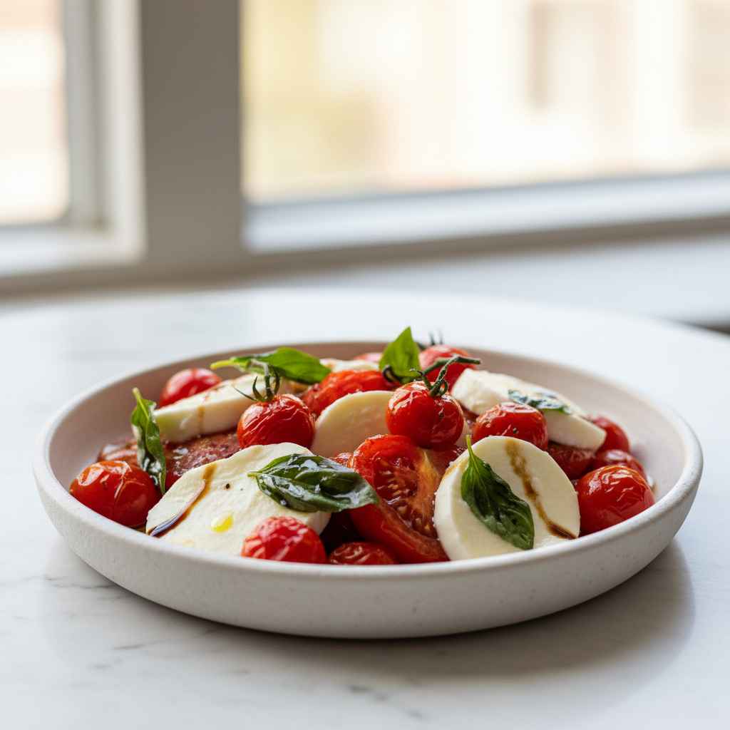 Roasted Tomato Caprese Salad