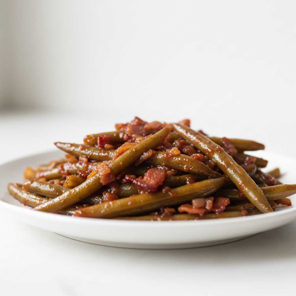Slow Cooker Barbecued Green Beans