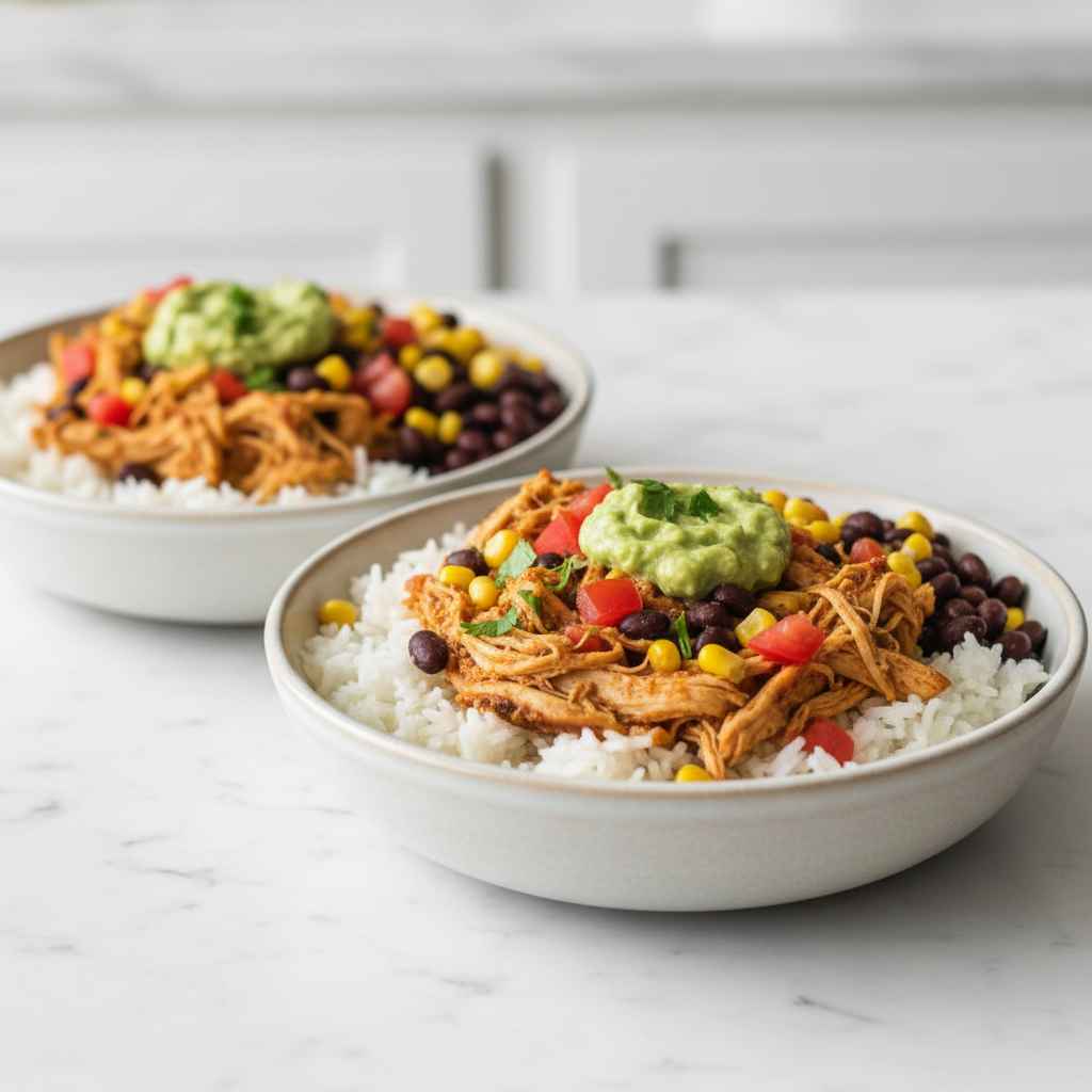 Slow Cooker Chicken Burrito Bowls