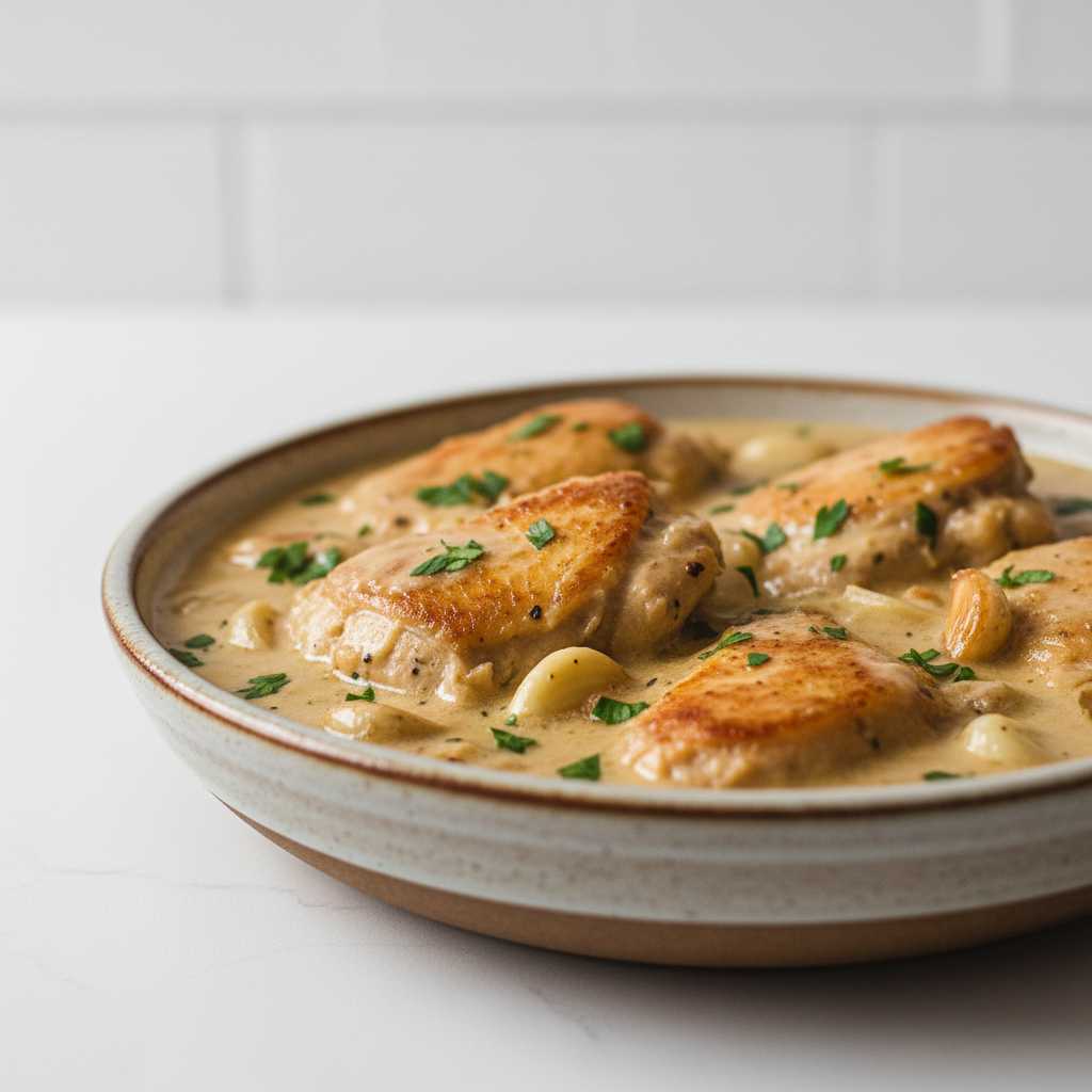 Slow Cooker Creamy Garlic Chicken