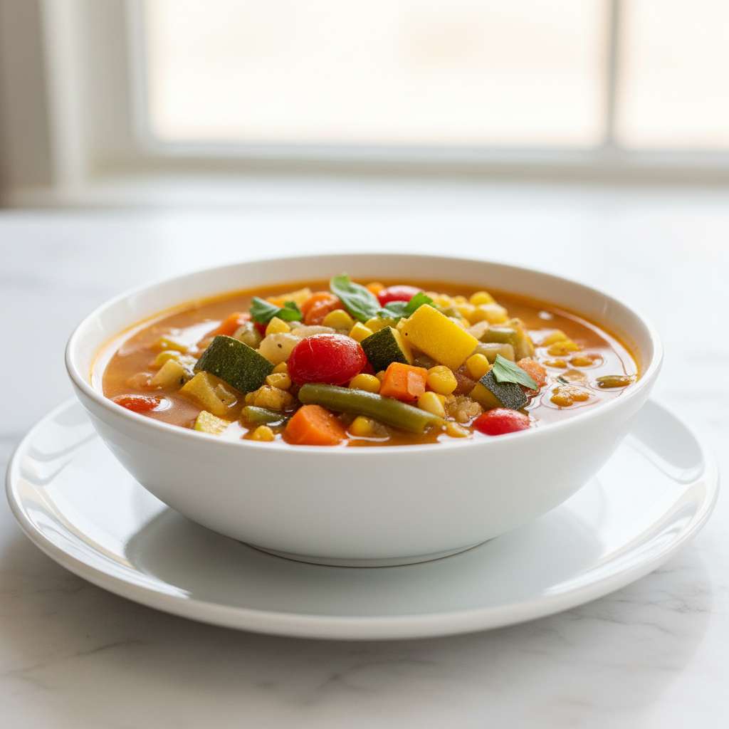 slow cooker summer vegetable soup