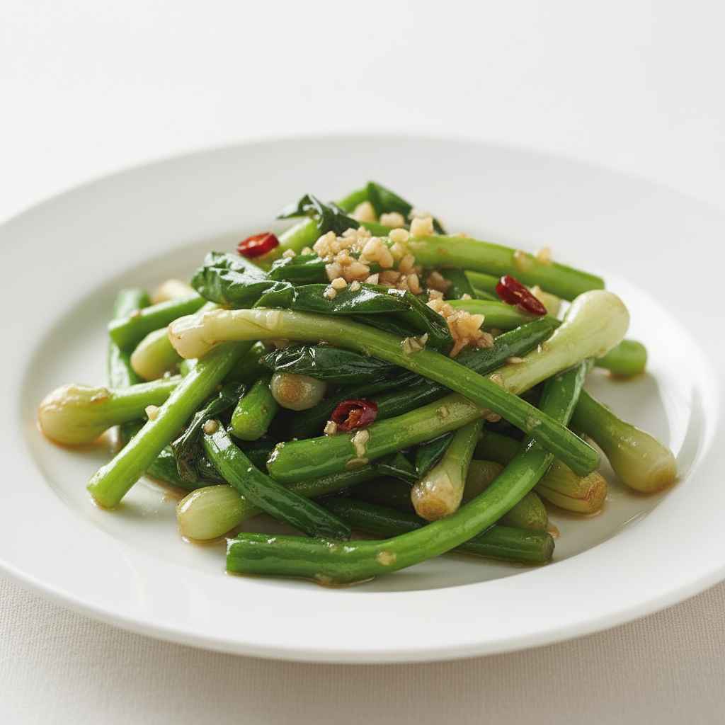 Stir Fried Garlic Scapes