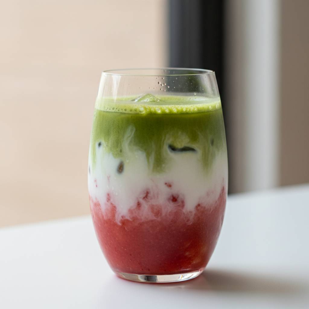 Strawberry Matcha Iced Latte