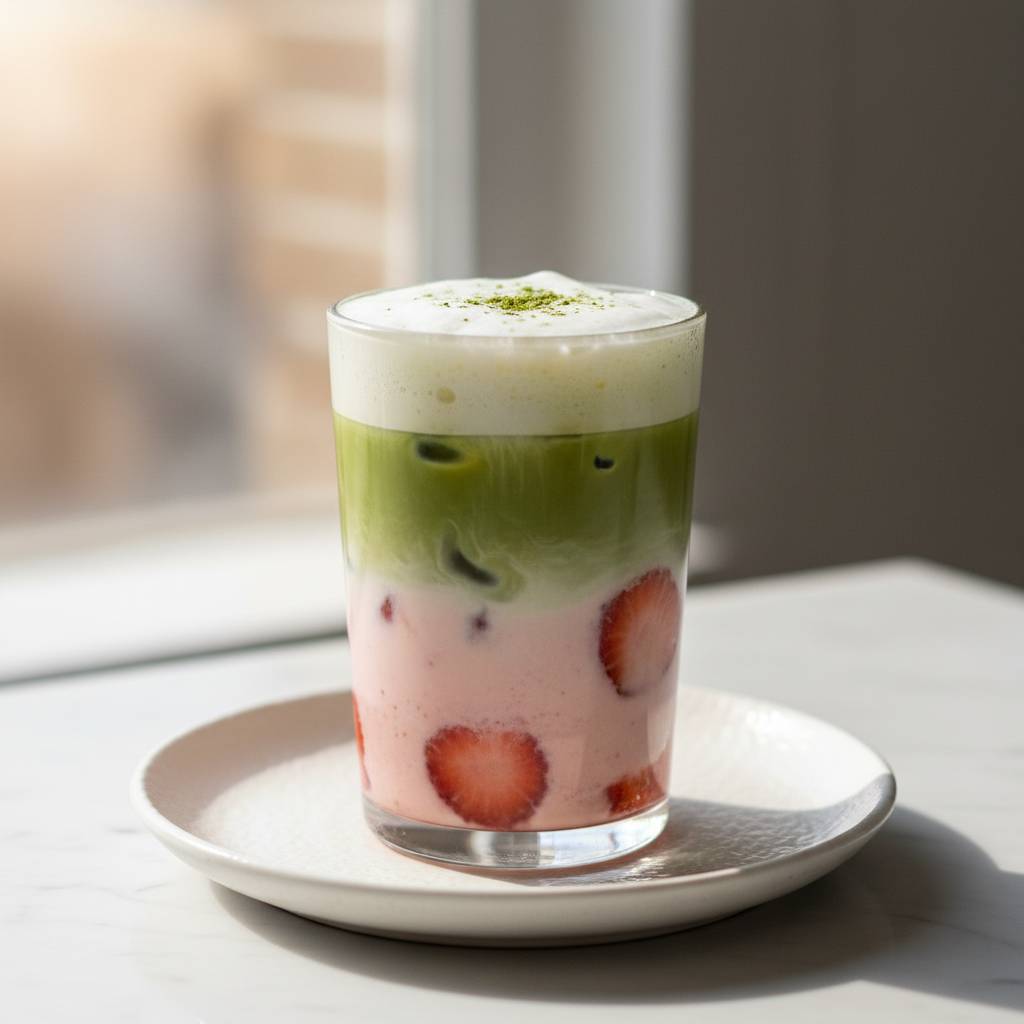 strawberry matcha latte recipe - Traditional Country Recipe