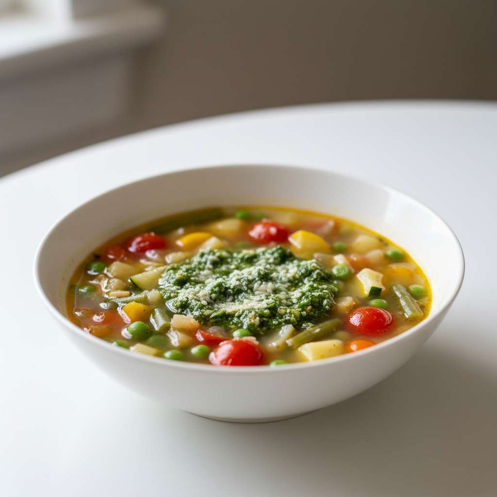 summer vegetable soup with pistou