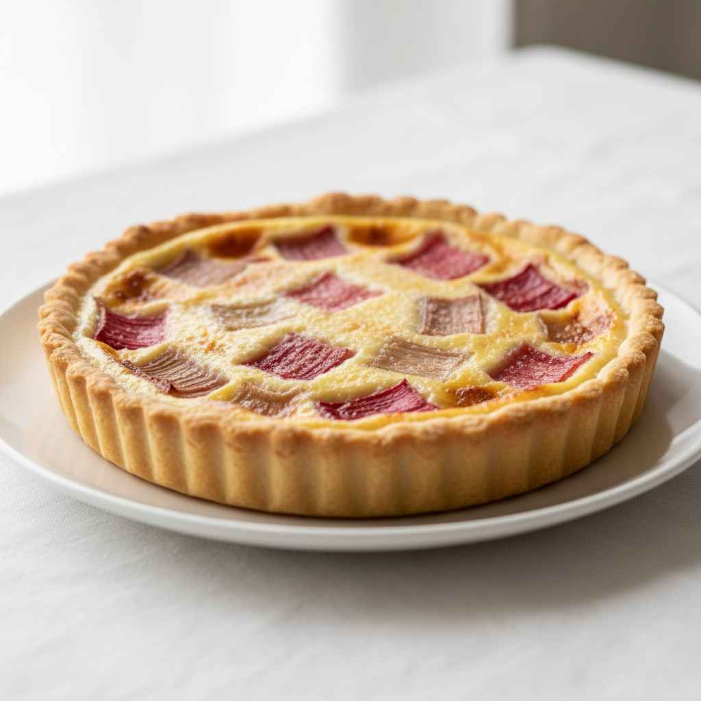 Sweet Rhubarb Custard Tart