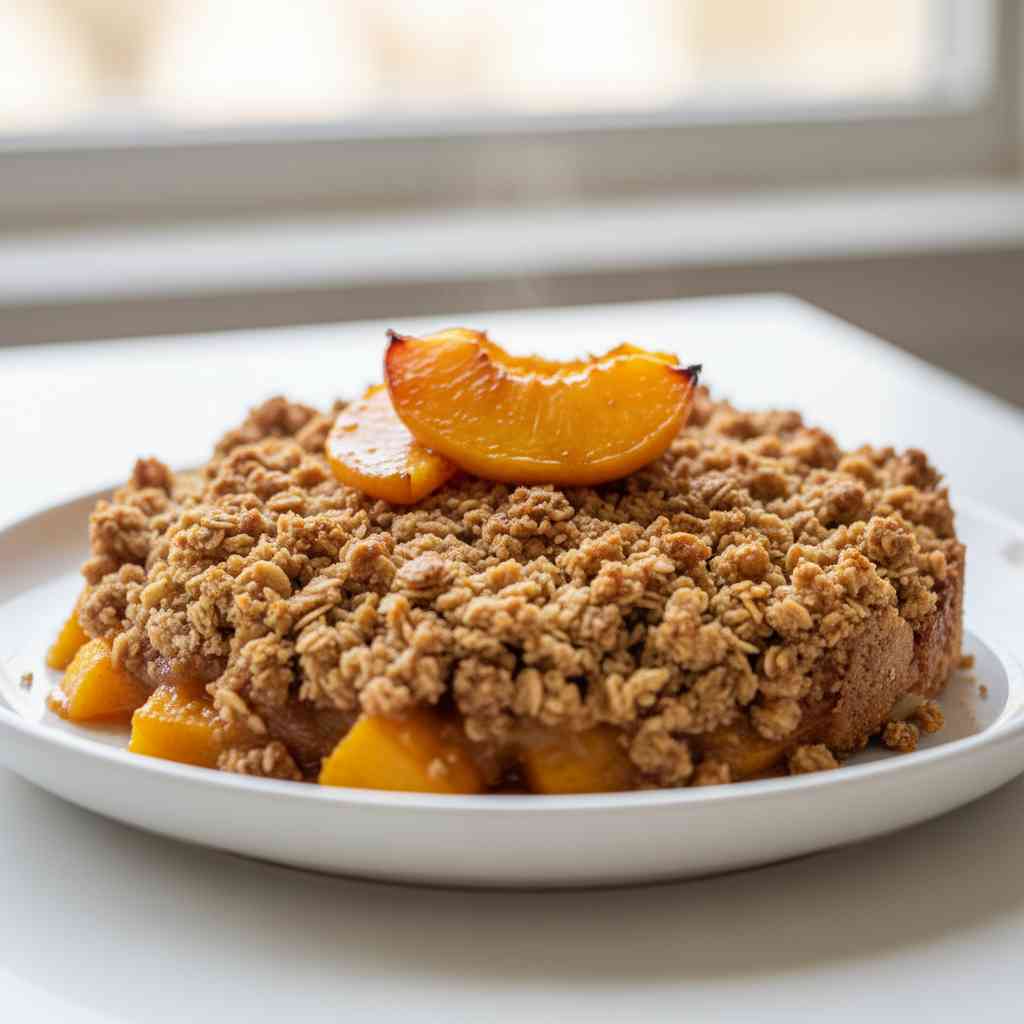 Ultimate Healthy Peach Crumble 2 Ultimate Healthy Peach Crumble
