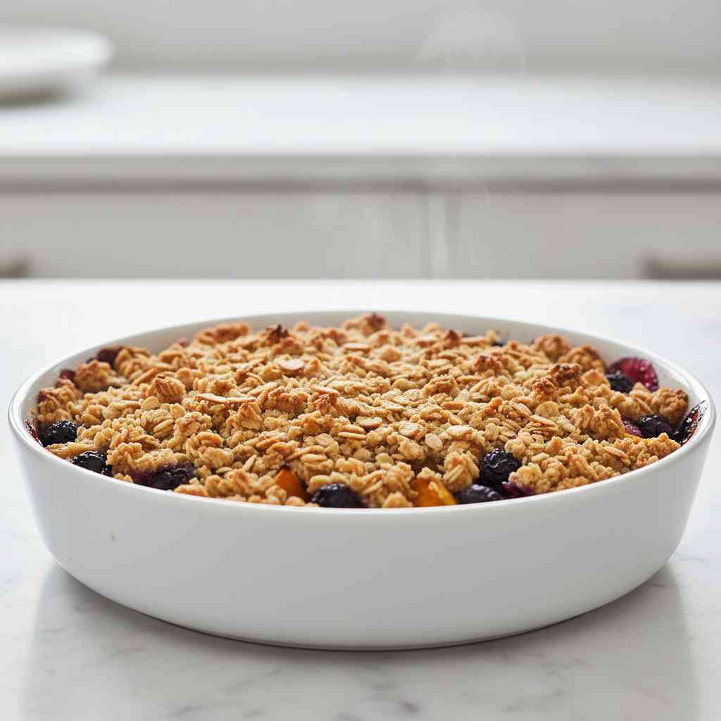 Classic Apricot Blueberry Crisp