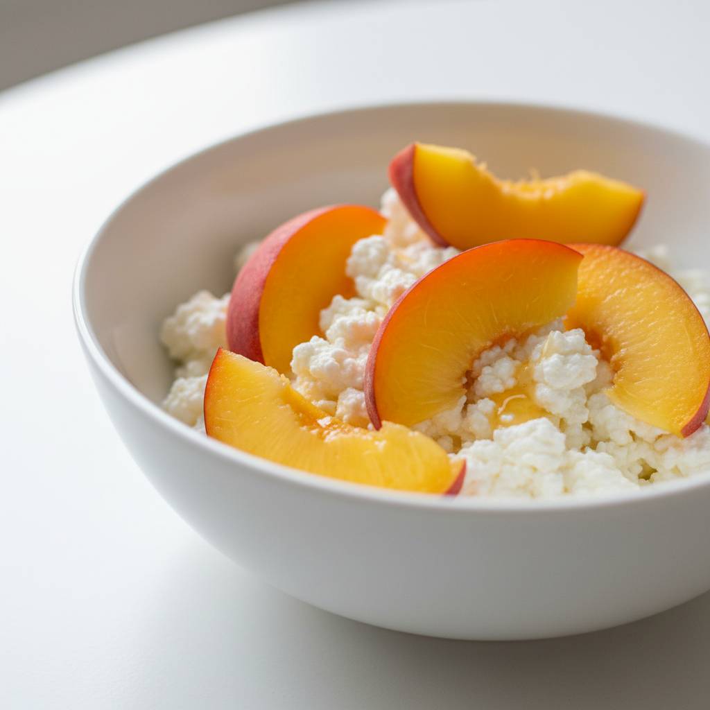 Cottage Cheese and Peaches