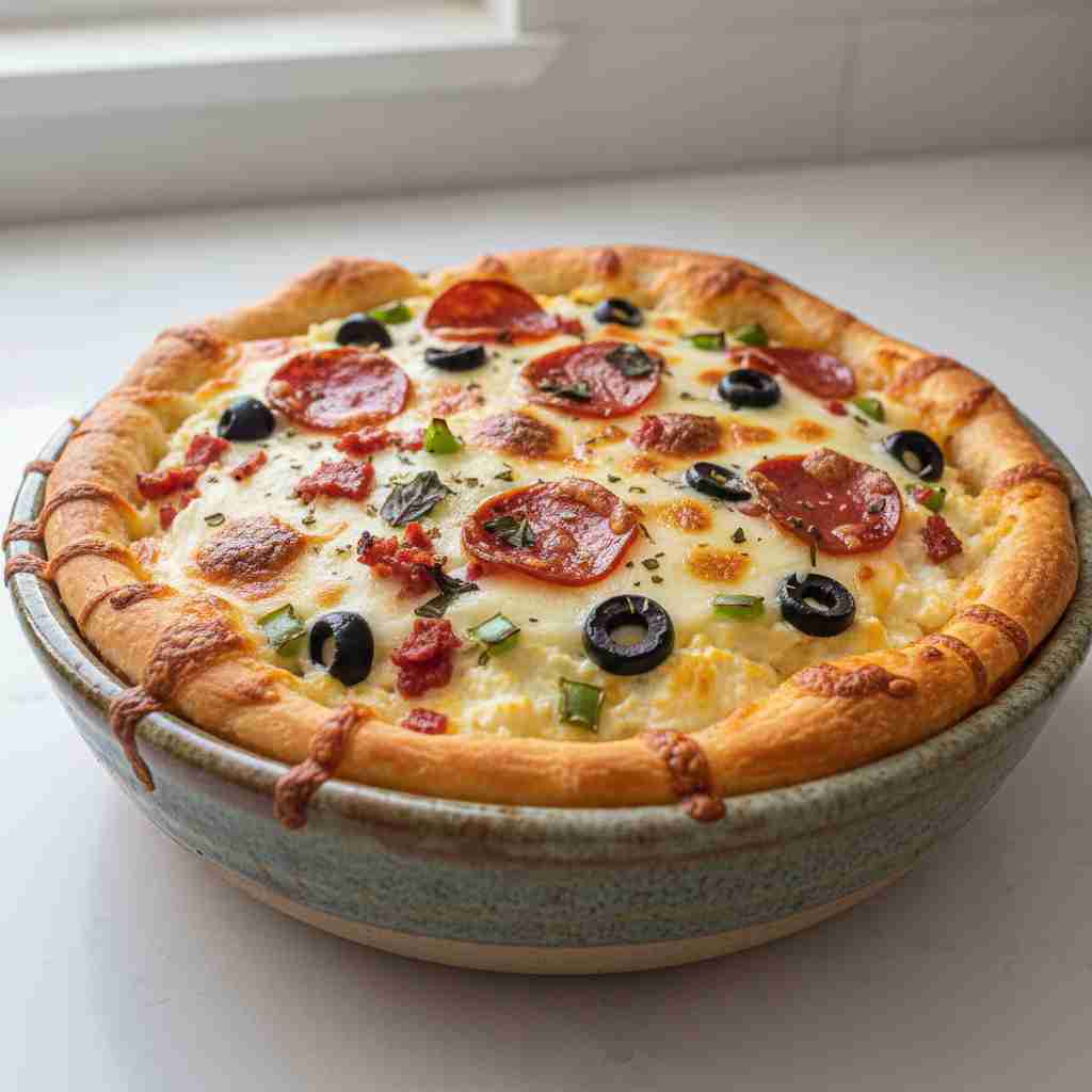 Cottage Cheese Pizza Bowl 2 Cottage Cheese Pizza Bowl