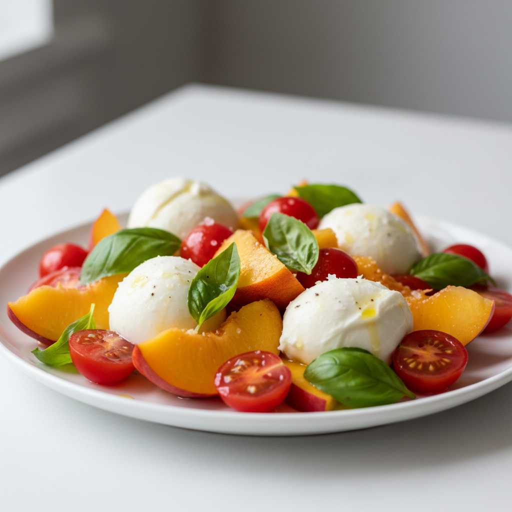 Fresh Nectarine Caprese Salad 2 Fresh Nectarine Caprese Salad