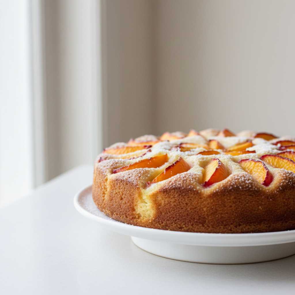 Nectarine Sour Cream Cake