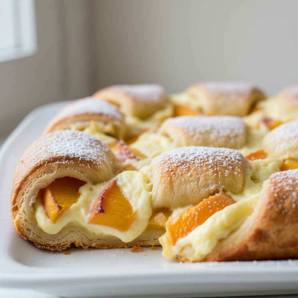 Peach Cream Cheese Bars Crescent Dough