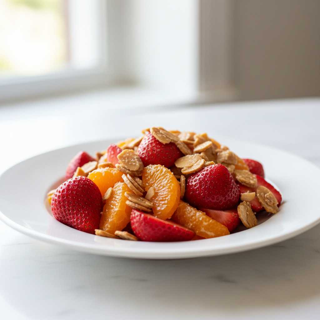 Strawberry Mandarin Orange Salad Candied Almonds