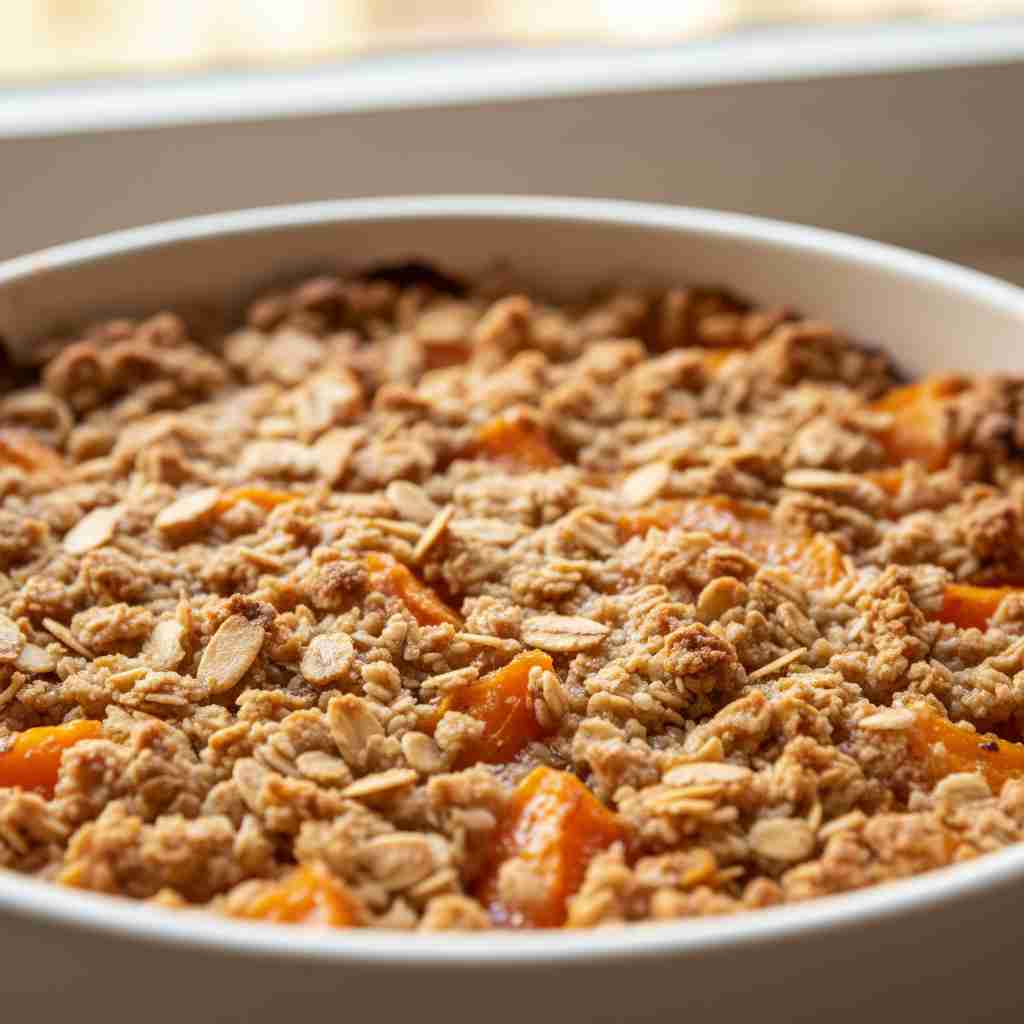 Tasty Apricot Crisp With Oats 2 Tasty Apricot Crisp With Oats